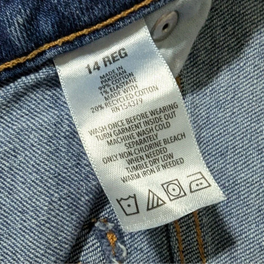 Aeropostale Blue Jeans Womens Size 14 Reg Stretch Denim Mid Rise Ankle Straight - Picture 6 of 10